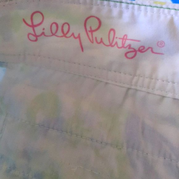 Lilly Pulitzer Callahan Knit Short 5" Inseam Sea Life Blue Green Size O XS - Picture 3 of 4